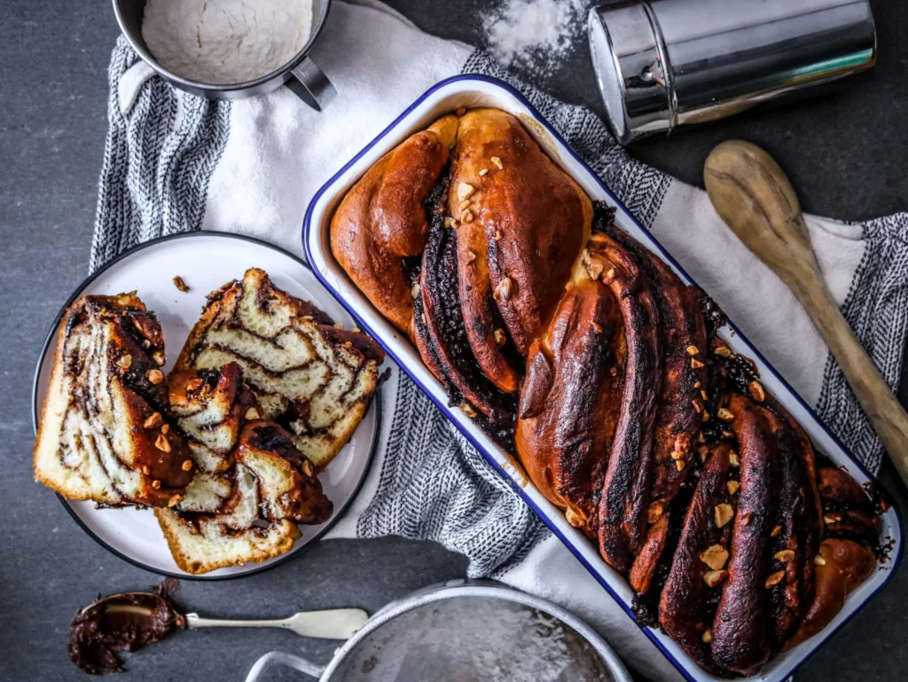 Babka mit Schokolade