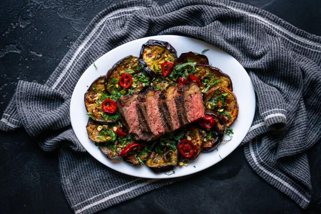 Melanzani-Salat gegrillt