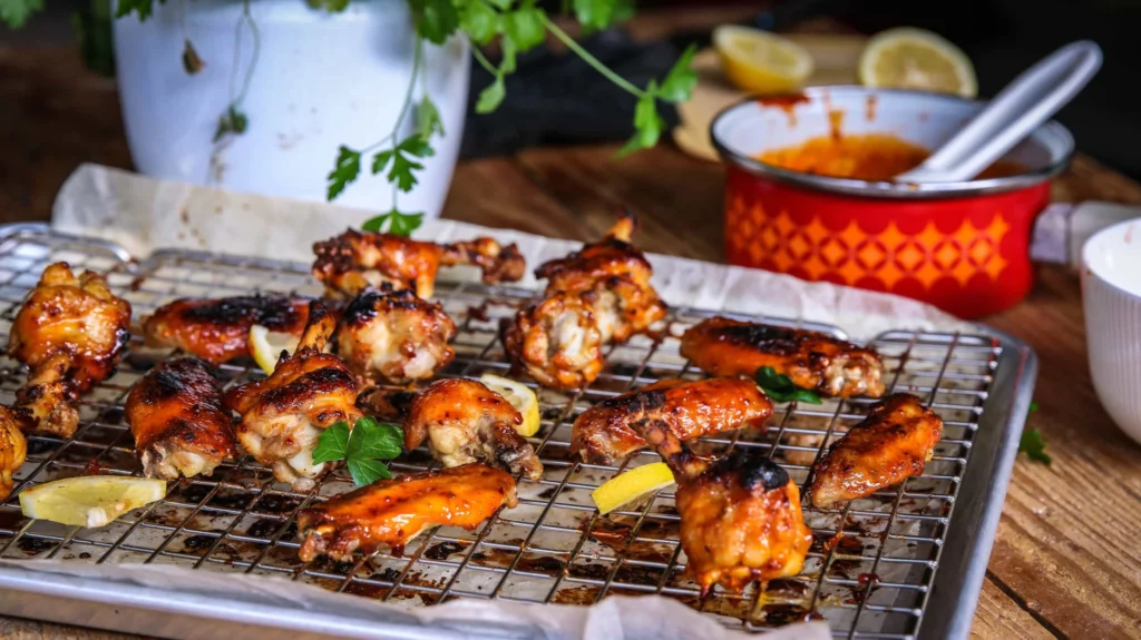 Chicken Wings mit scharfer Glaze