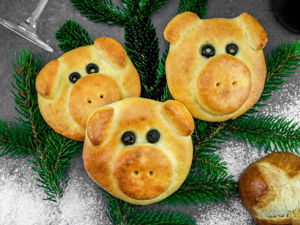 Glücksschwein-Brötchen