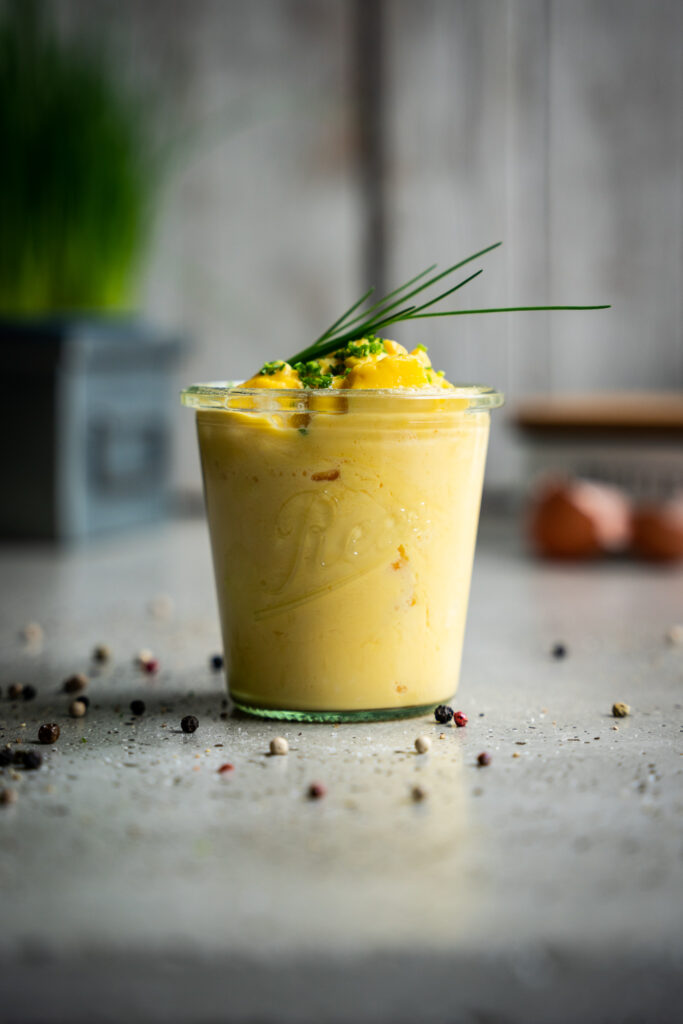 Fluffiges Ei im Glas