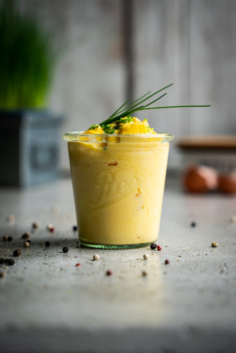 Fluffiges Ei im Glas