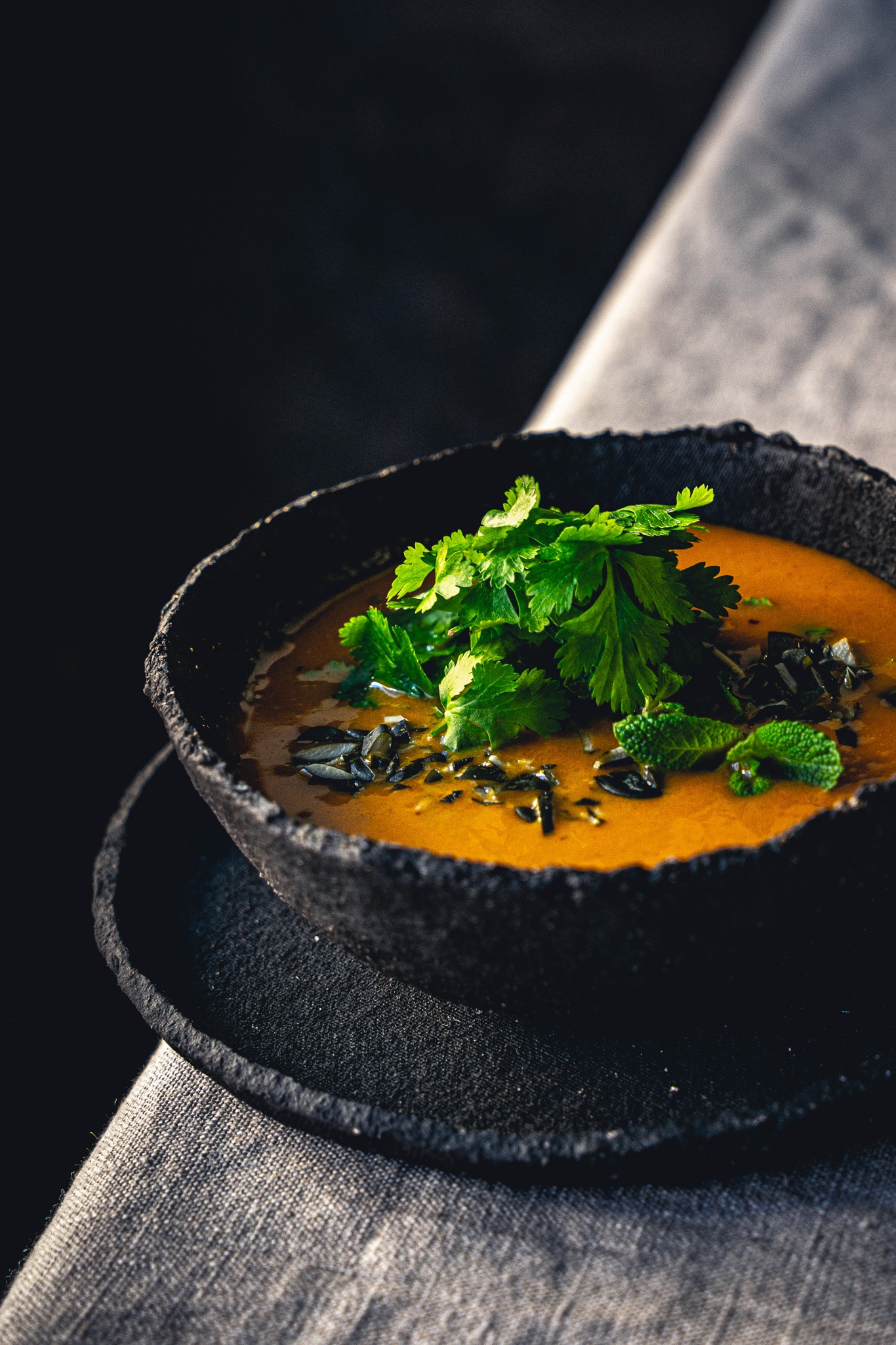 Kürbissuppe mit Kokosmilch und Curry: MC Suppenküche Kürbissuppe mit Kokosmilch und Curry: MC Suppenküche