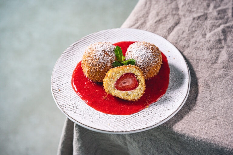 Erdbeer-Topfenknödel