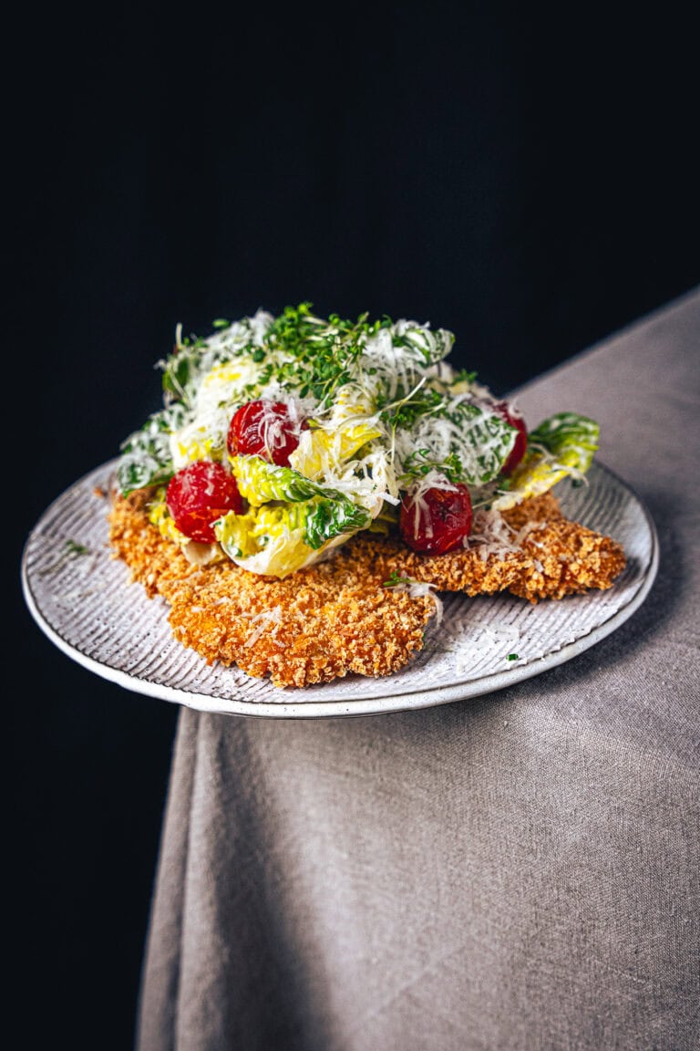 Hühnerschnitzel Caesar Style