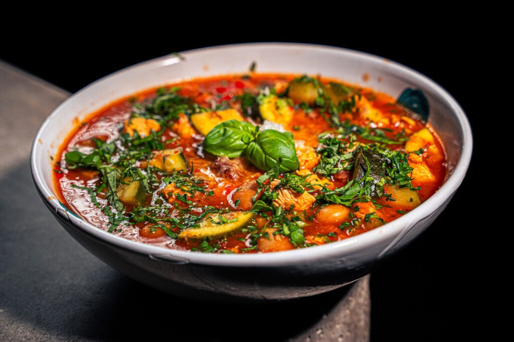 Mediterraner Hühner Bohneneintopf