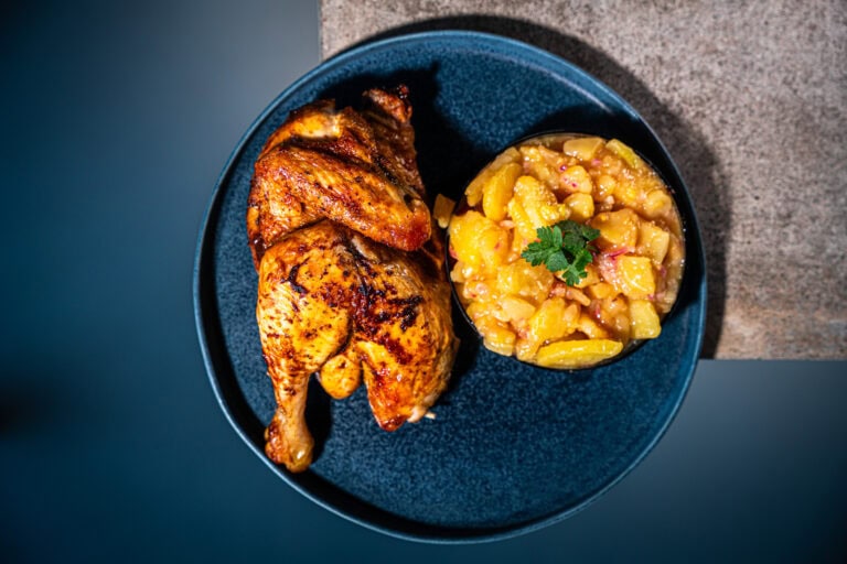 Grillhendl mit Erdäpfelsalat