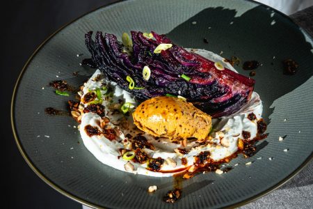 Geröstetes Rotkraut mit Fetacreme