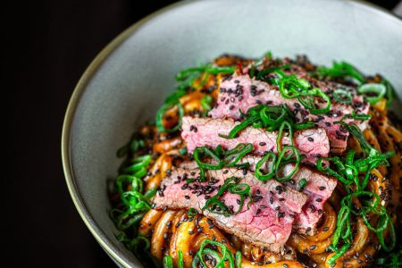 Black Garlic Steak Noodles