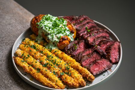 Steak mit Spargel & Erdäpfeln aus dem Airfryer