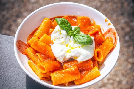 Spicy Pasta Pomodoro mit gegrillten Tomaten