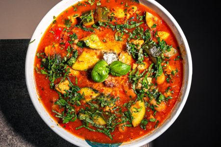 Mediterraner Hühner Bohneneintopf