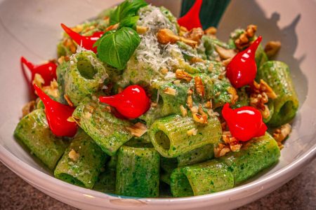 Ricotta Pasta Verde mit Spinat