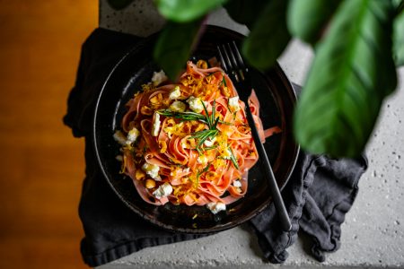 Rote Rüben Fettuccine