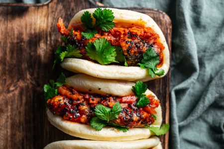 Korean Fried Champignon Baos