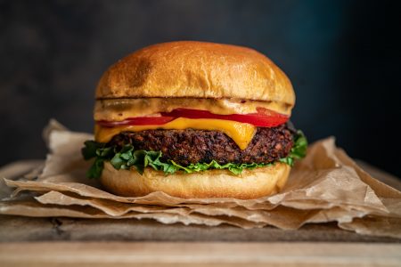 Schwammerl Burger mit Honey Mustard Sauce