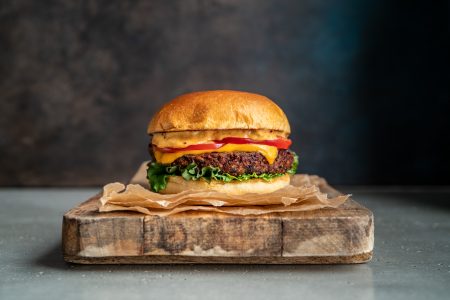 Schwammerl Burger mit Honey Mustard Sauce