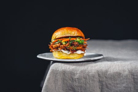 Crispy Pulled Mushroom Burger
