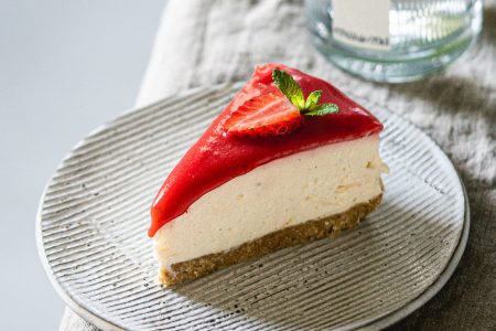 Erdbeer Rhabarber Cheesecake