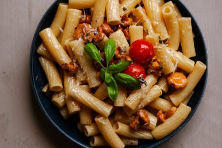 Eierschwammerl Pasta mit Parmesan