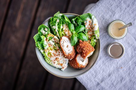 Crispy Truffle Chicken Caesar Salad
