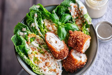 Crispy Truffle Chicken Caesar Salad