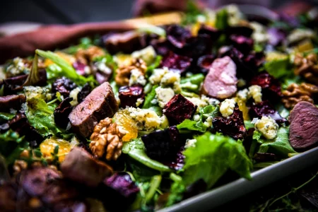 Herbstsalat mit Lammfilet