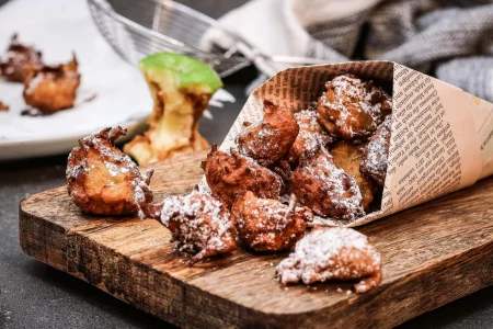 Apfel im Backteig Omas Apfeltatscherl