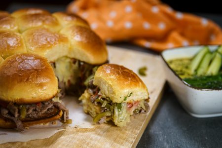 Philly Cheese Steak-Sliders