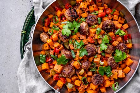 Sueßkartoffel-Salsciccia-Pfanne-4