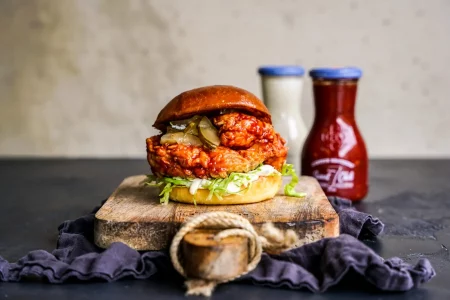 Sweet Chili Fried Chicken Burger
