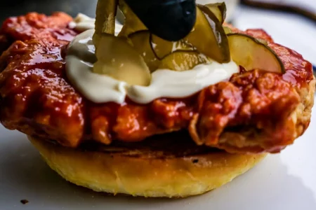 Sweet Chili Fried Chicken Burger