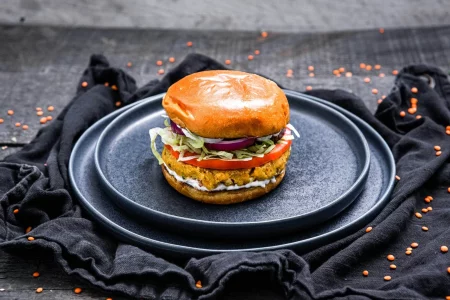 Rote Linsen-Burger