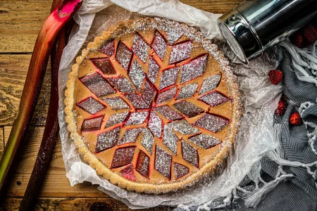 Erdbeer-Rhabarber-Tarte