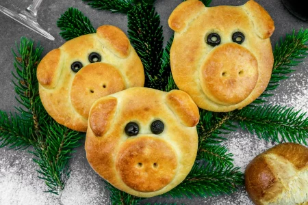 Glücksschwein-Brötchen