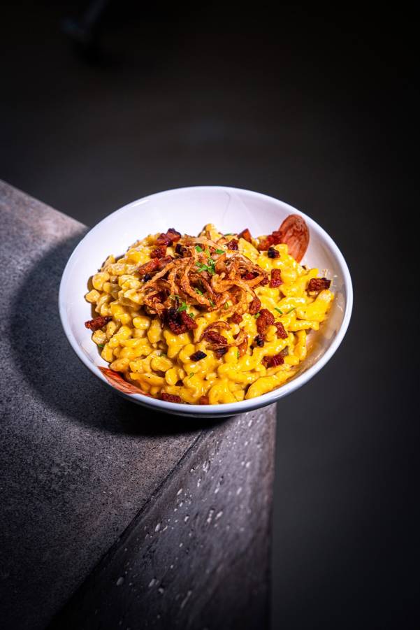 Käsespätzle Carbonara